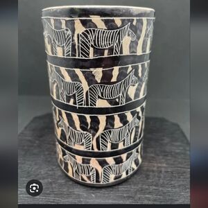 Zebra Print Decorative Cup